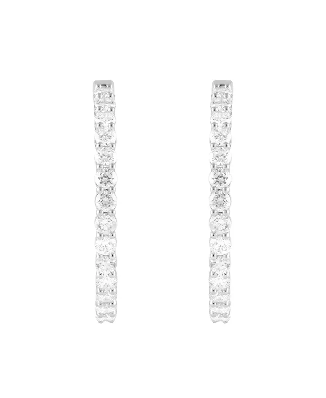 badgley-mischka-in-out-diamant-creolen-14k-wei-gold-34-mm image 1