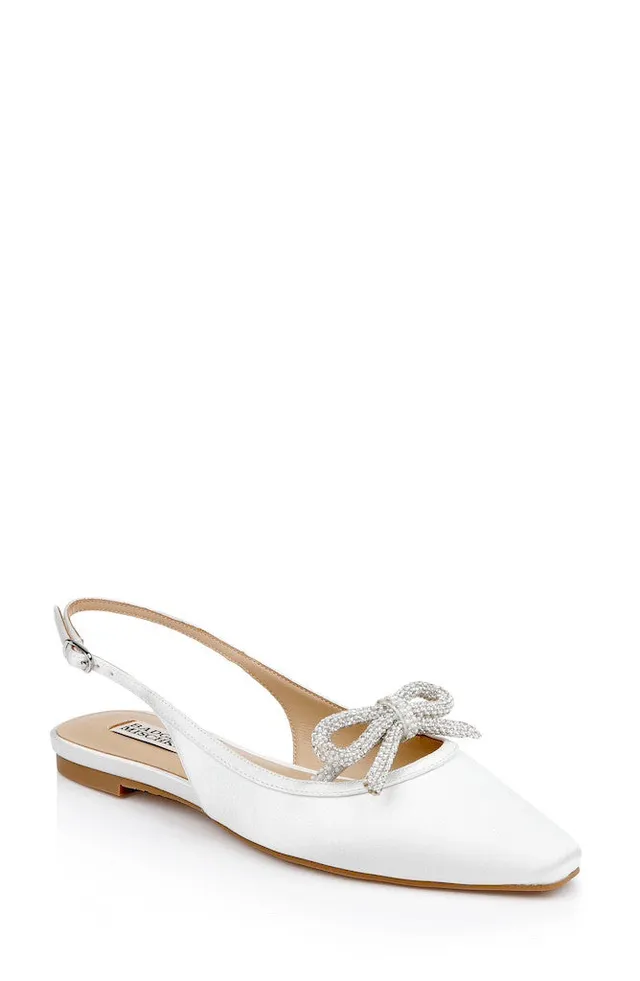badgley-mischka-genesis-ballerinas-schwarz-satin-schleife image 1