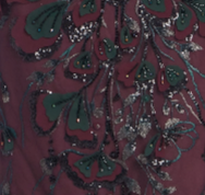 badgley-mischka-abendkleid-weinrot-bestickt-bodenlang-drapiert image 4