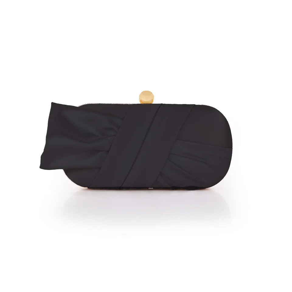 badgley-mischka-margo-satin-tie-minaudiere-clutch-schwarz-satin image 1
