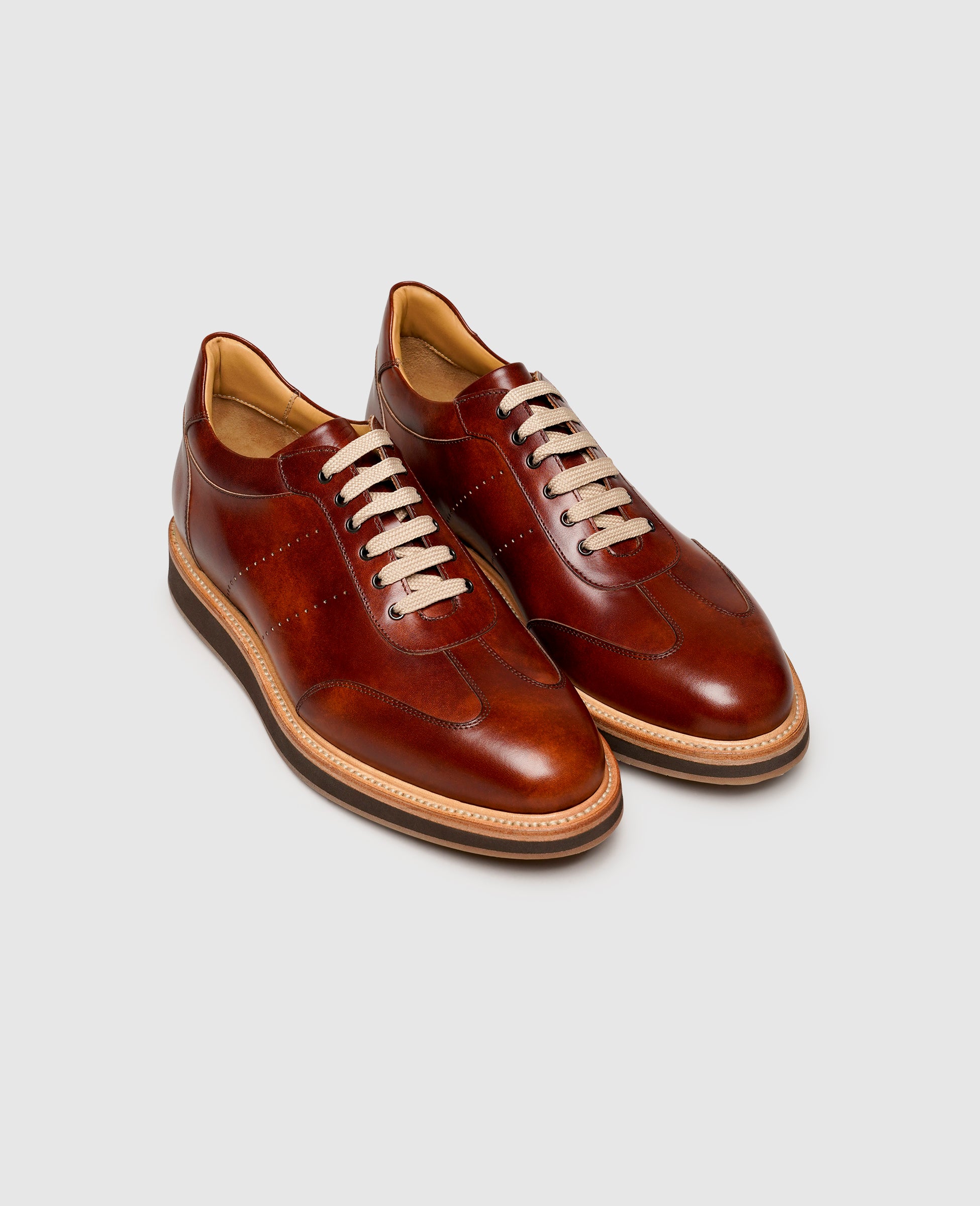 heinrich-dinkelacker-london-sneaker-tc-whiskey-glattleder image 2