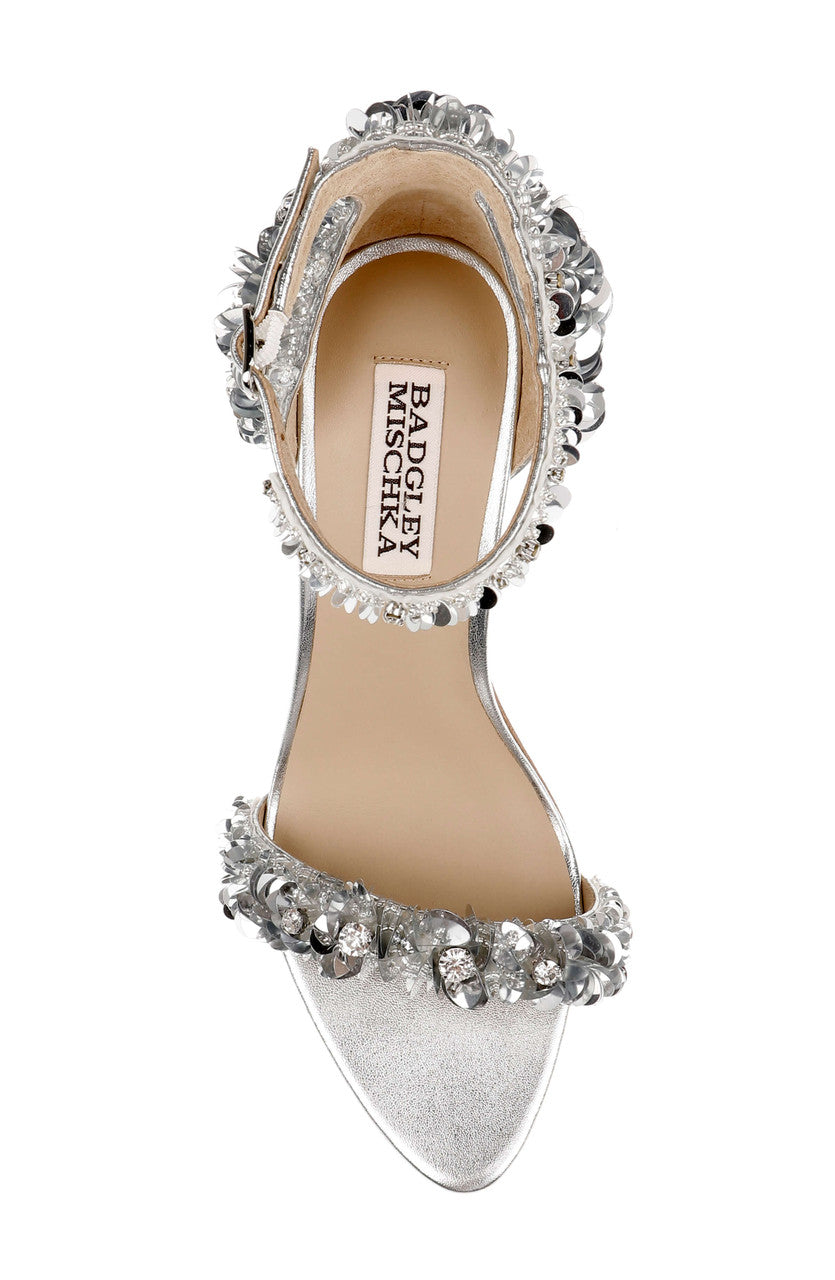 badgley-mischka-venus-sequin-crystal-high-heels-silber-metallic image 5