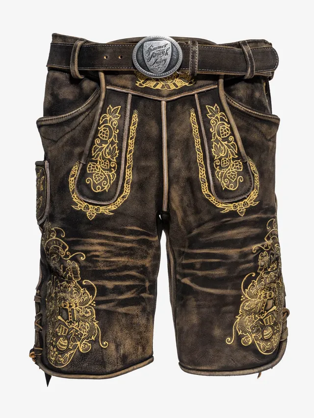 himmel-arsch-zwirn-gambrinus-lederhose-wildbock-mit-g-rtel image 1