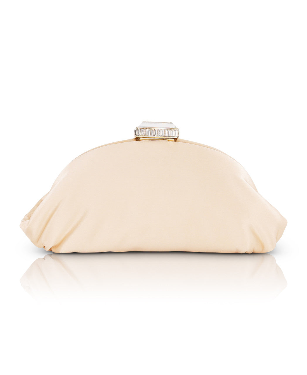 badgley-mischka-leia-satin-pouch-clutch-abendtasche-nude-seide image 1