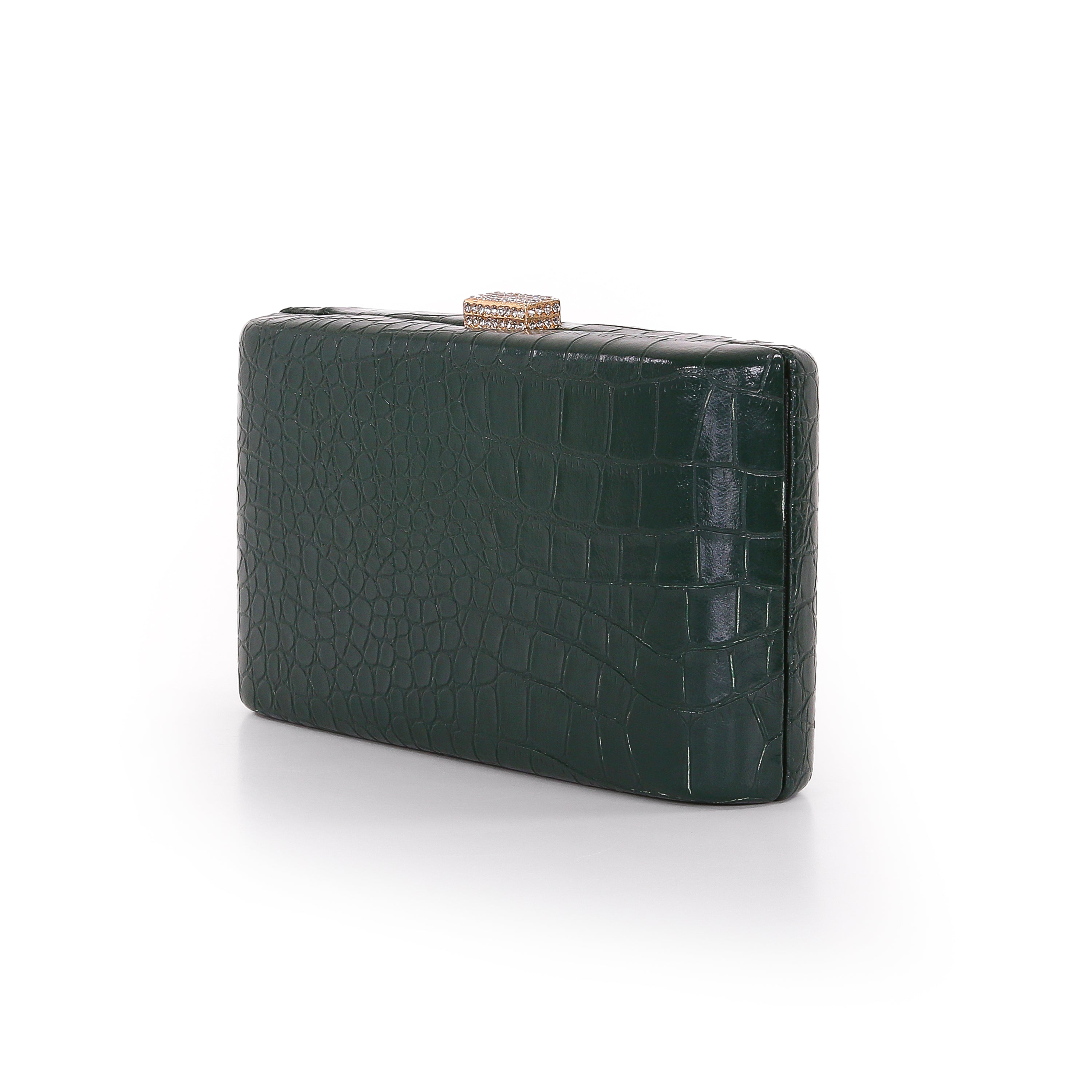 badgley-mischka-cleo-minaudi-re-clutch-smaragd-kroko-leder image 2