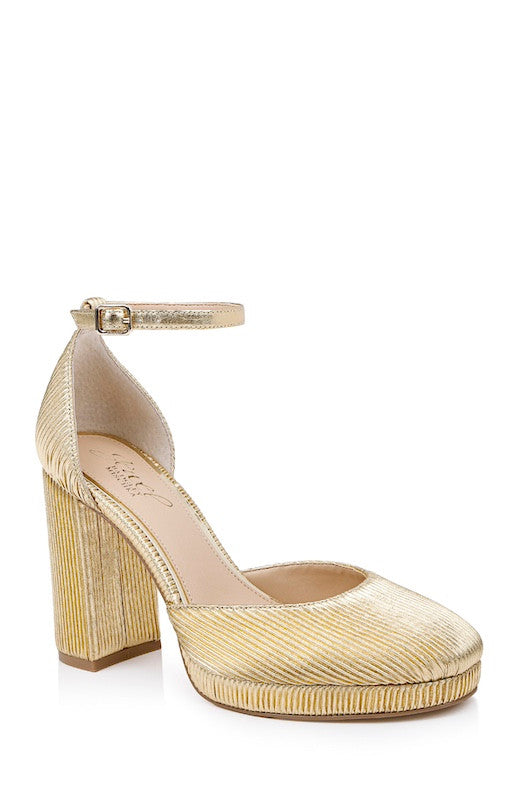 badgley-mischka-stephanie-pumps-silber-plattform-blockabsatz image 1