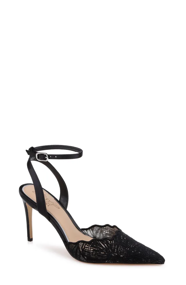 badgley-mischka-zaima-pumps-satin-schwarz-mit-kn-chelriemen image 1