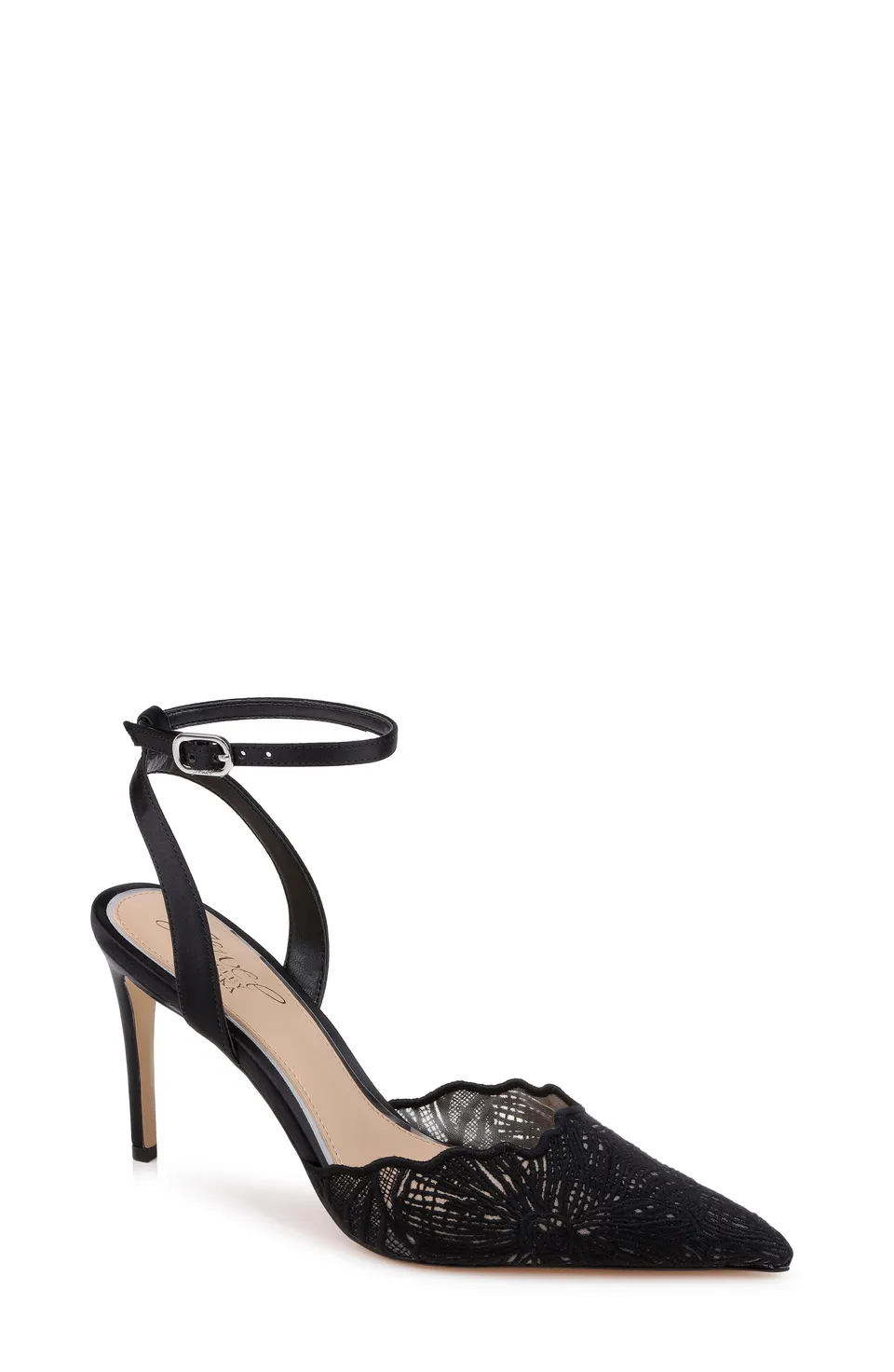 badgley-mischka-zaima-pumps-satin-schwarz-mit-kn-chelriemen image 1