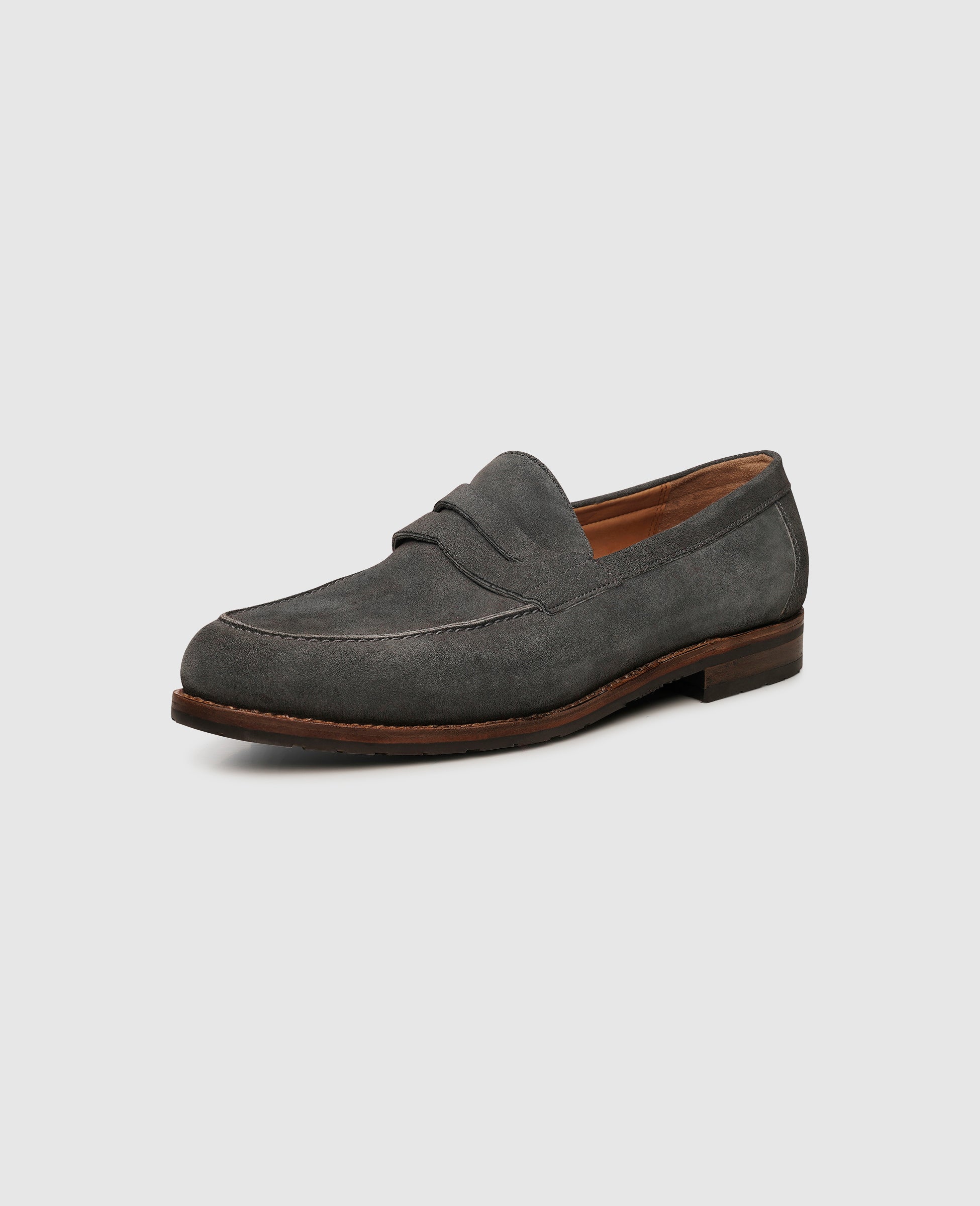 heinrich-dinkelacker-wien-plain-v-loafer-grau-velours image 2