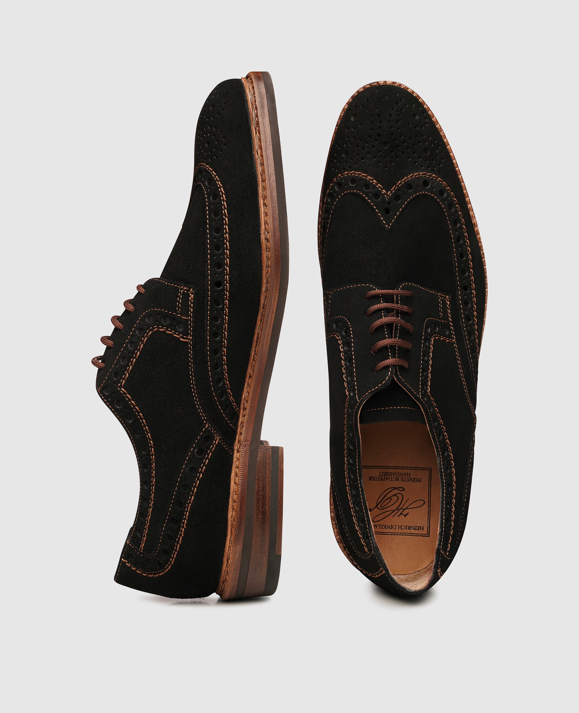 heinrich-dinkelacker-luzern-full-brogue-v-herrenschuhe-schwarz-velours image 5
