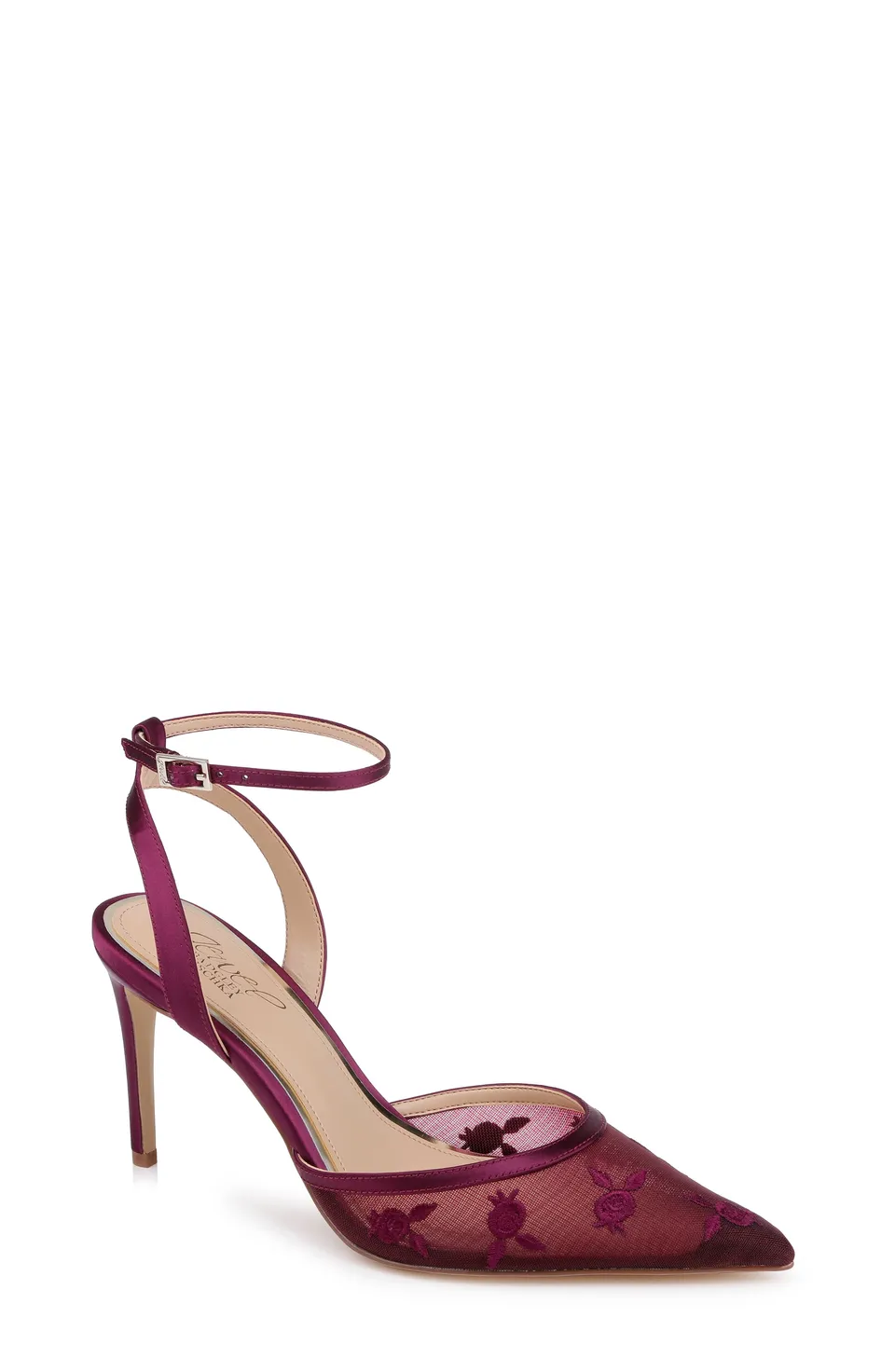 badgley-mischka-zaida-spitzer-pumps-ivory-satin-85-mm image 1