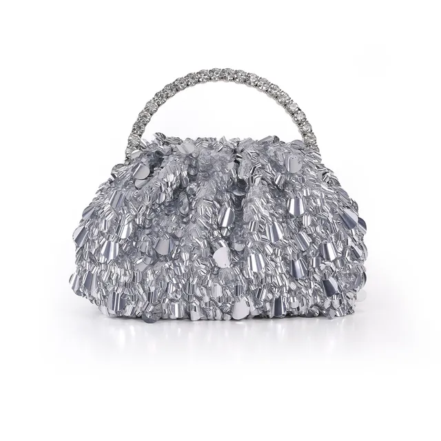 badgley-mischka-remy-pouch-clutch-pailletten-silber image 1