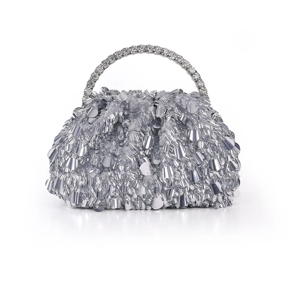 badgley-mischka-remy-pouch-clutch-pailletten-silber image 1