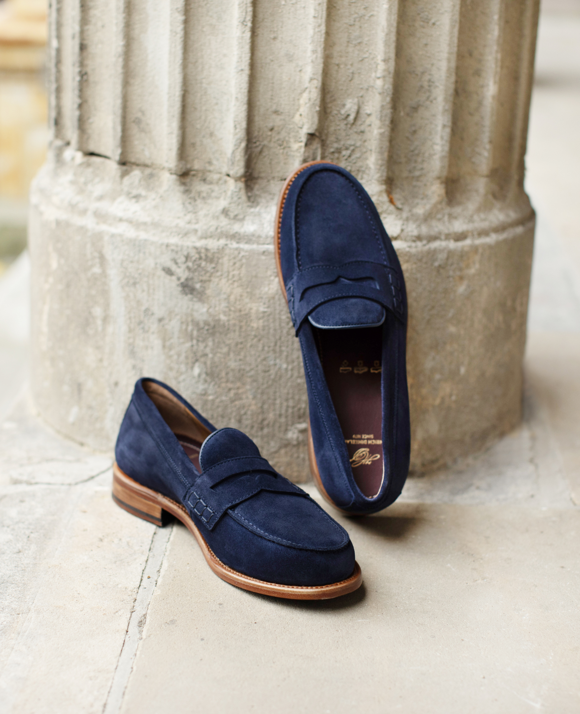 heinrich-dinkelacker-wien-penny-v-loafer-blau-kalbsvelours-2 image 2