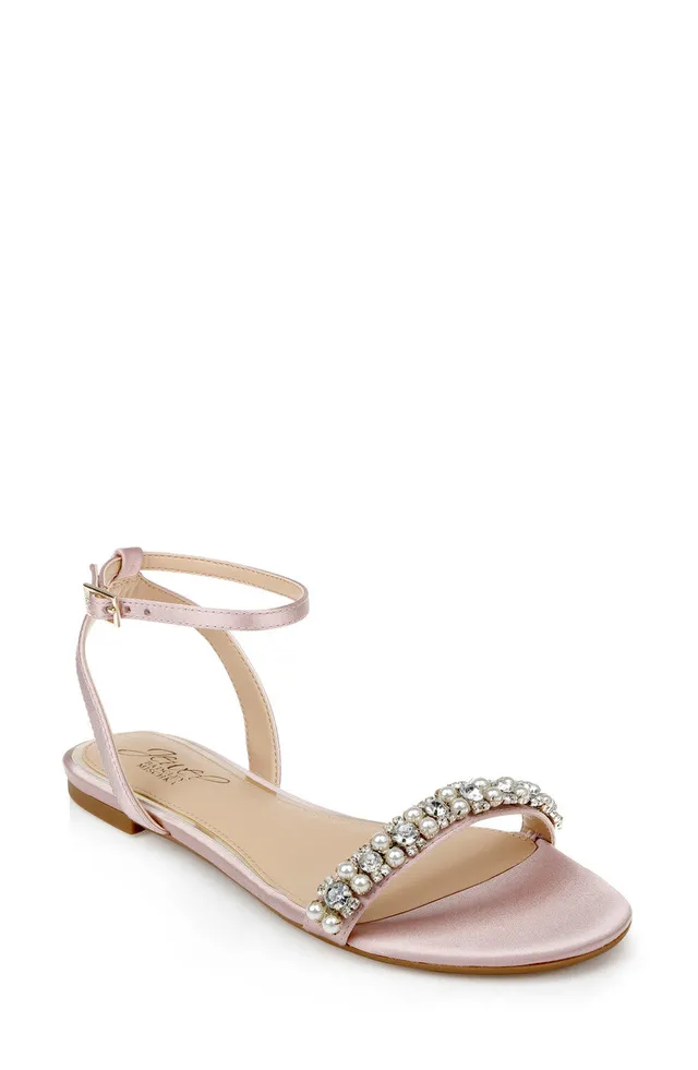 badgley-mischka-daria-flache-sandalen-light-gold-perlen image 1