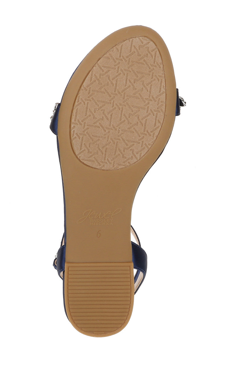 badgley-mischka-ohara-minimalist-crystal-flats-navy-strass image 6