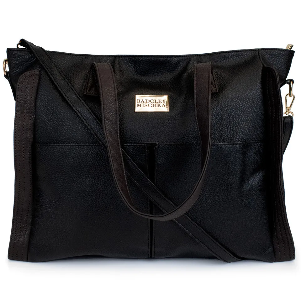 badgley-mischka-rose-weekender-schwarz-vegan-reisetasche image 1