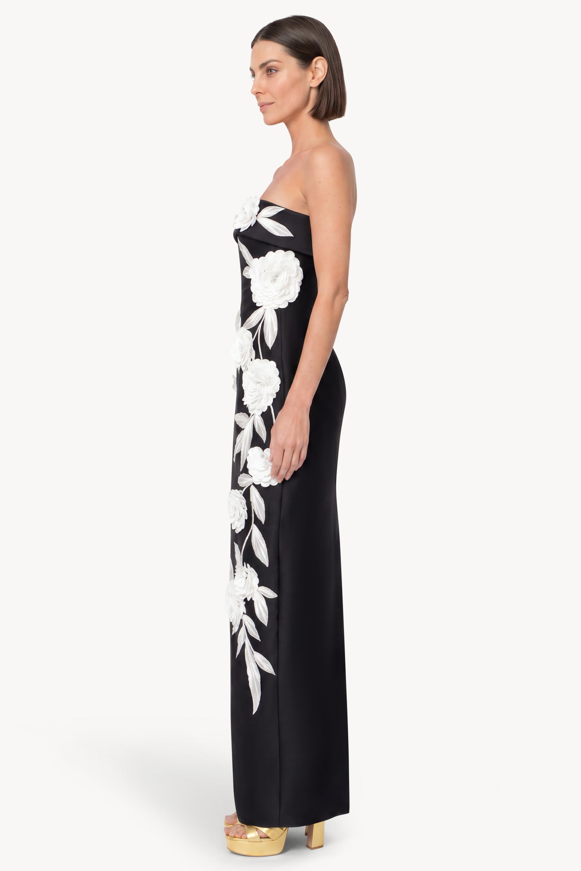 badgley-mischka-tr-gerloses-s-ulen-abendkleid-schwarz-wei image 2