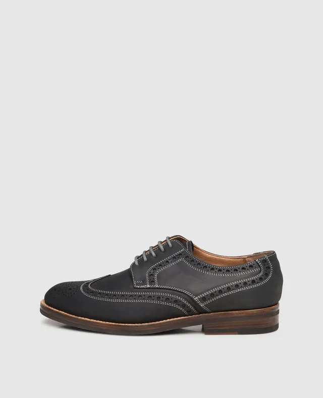 heinrich-dinkelacker-luzern-full-brogue-j-derby-schwarz-velours image 1