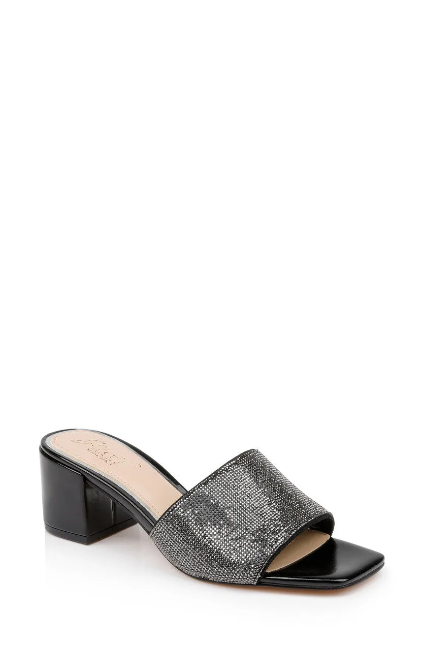 badgley-mischka-harlyn-mules-pantoletten-schwarz-kristall image 1