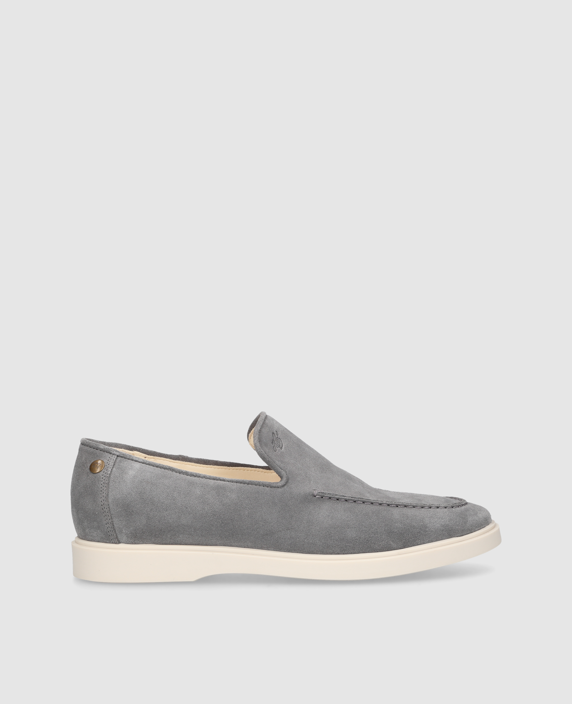 heinrich-dinkelacker-genua-plain-v-loafer-grau-kalbsvelours image 7