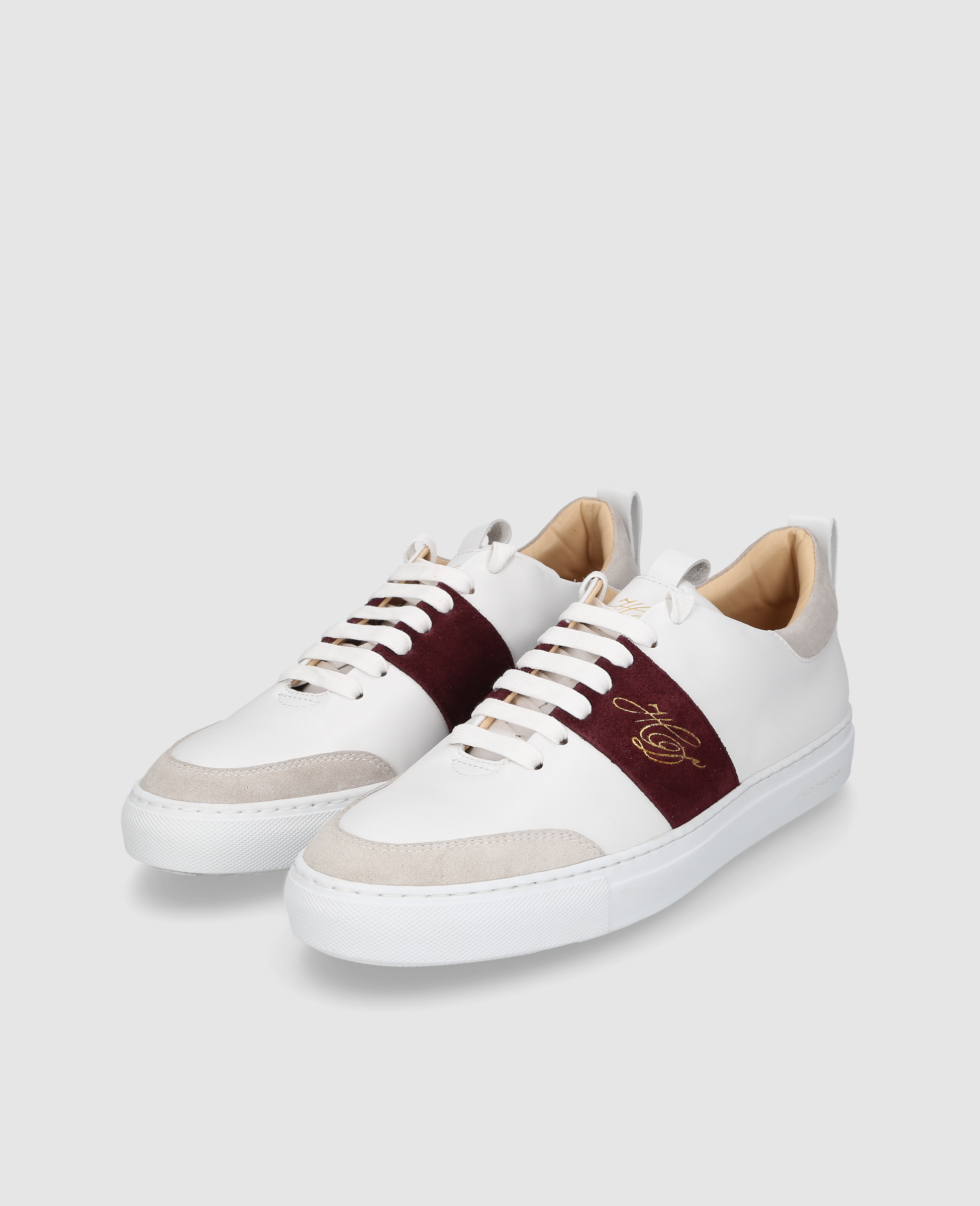 heinrich-dinkelacker-turin-tennis-sneaker-np-herrensneaker-wei-bordo image 2