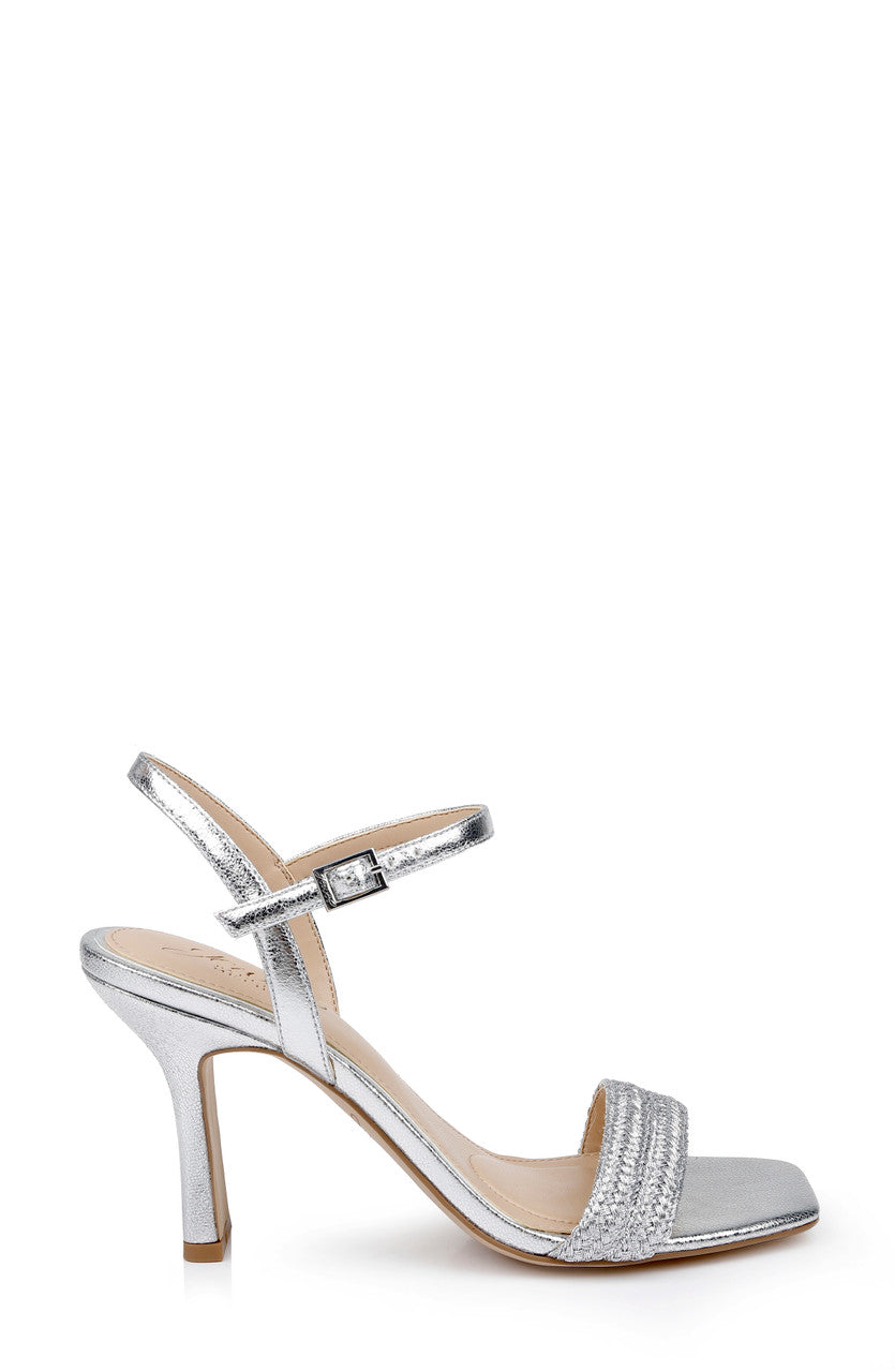 badgley-mischka-heddia-sandalen-silber-metallic-geflochten image 2