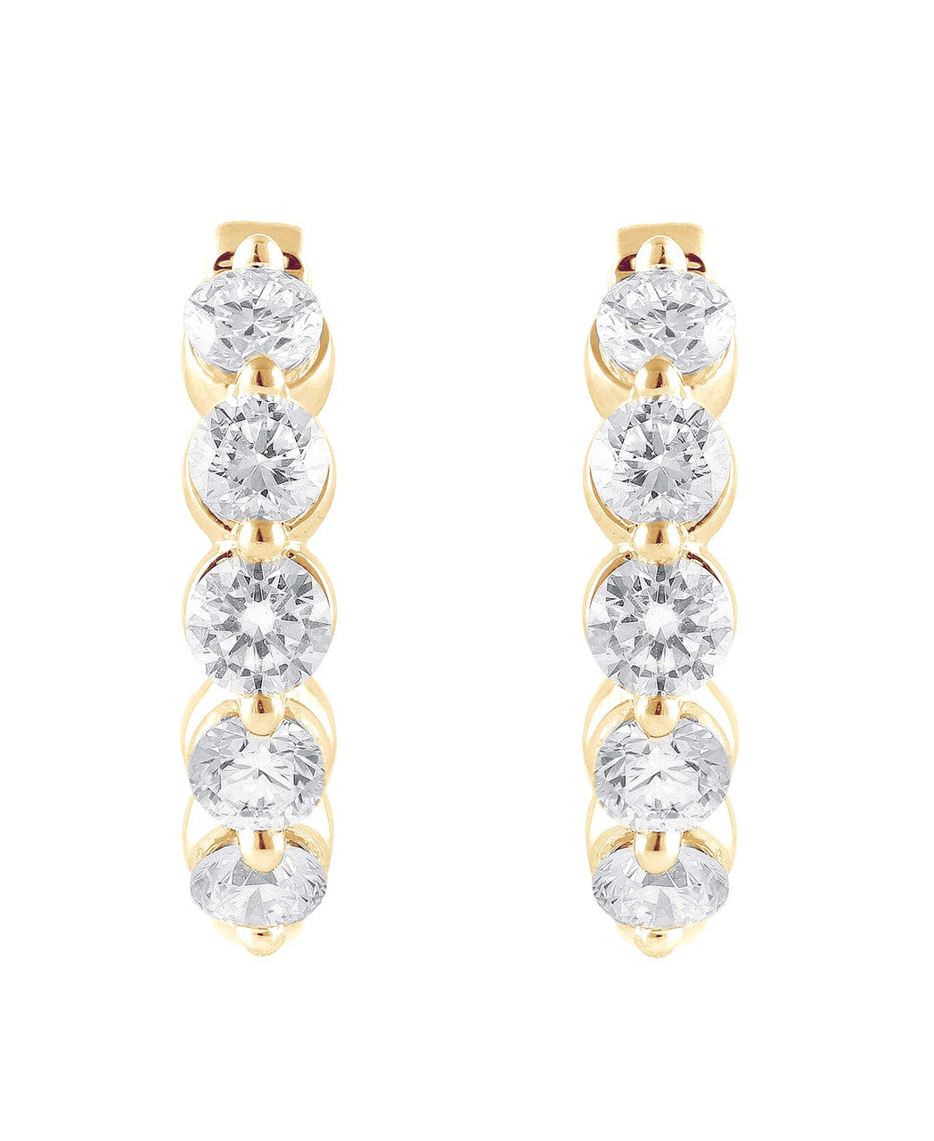 badgley-mischka-small-diamond-hoops-ohrringe-wei-gold-14k image 4