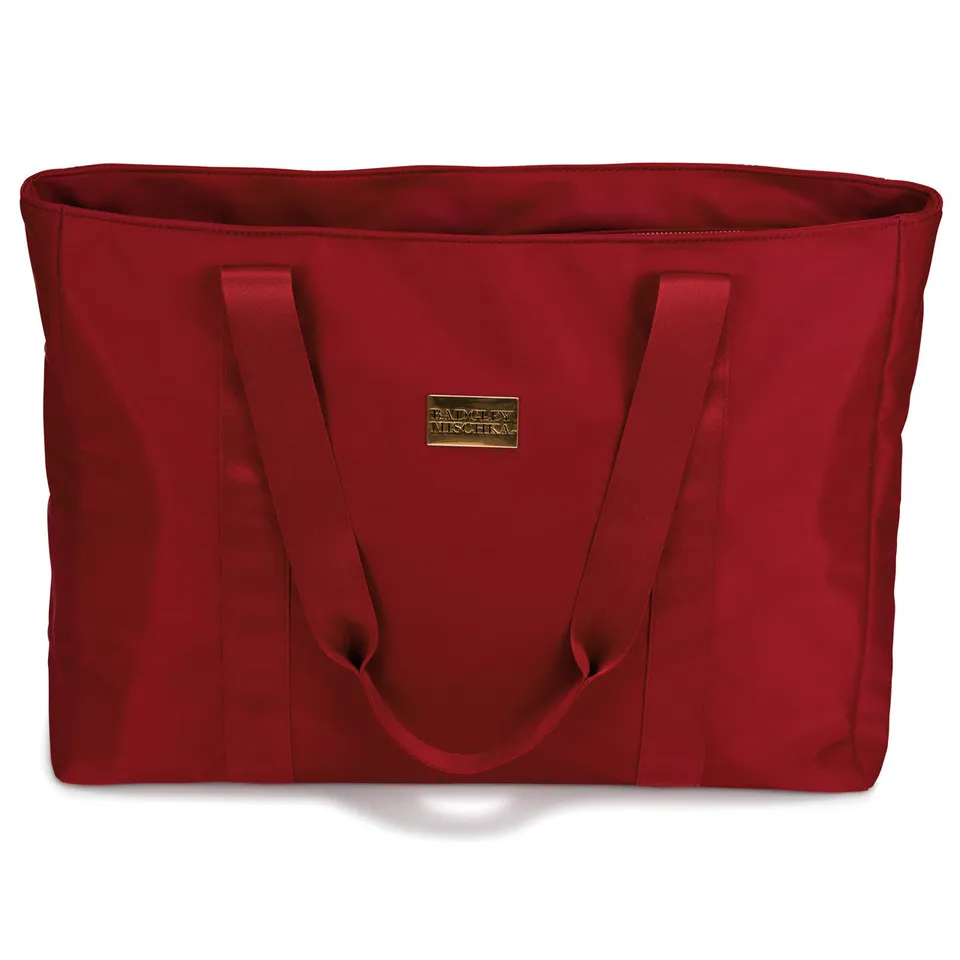 badgley-mischka-travel-weekender-tote-tasche-burgundy-nylon image 1
