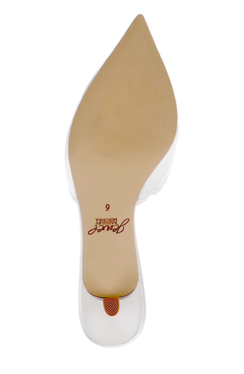 badgley-mischka-palmer-mules-satin-ivory-kitten-heel image 6