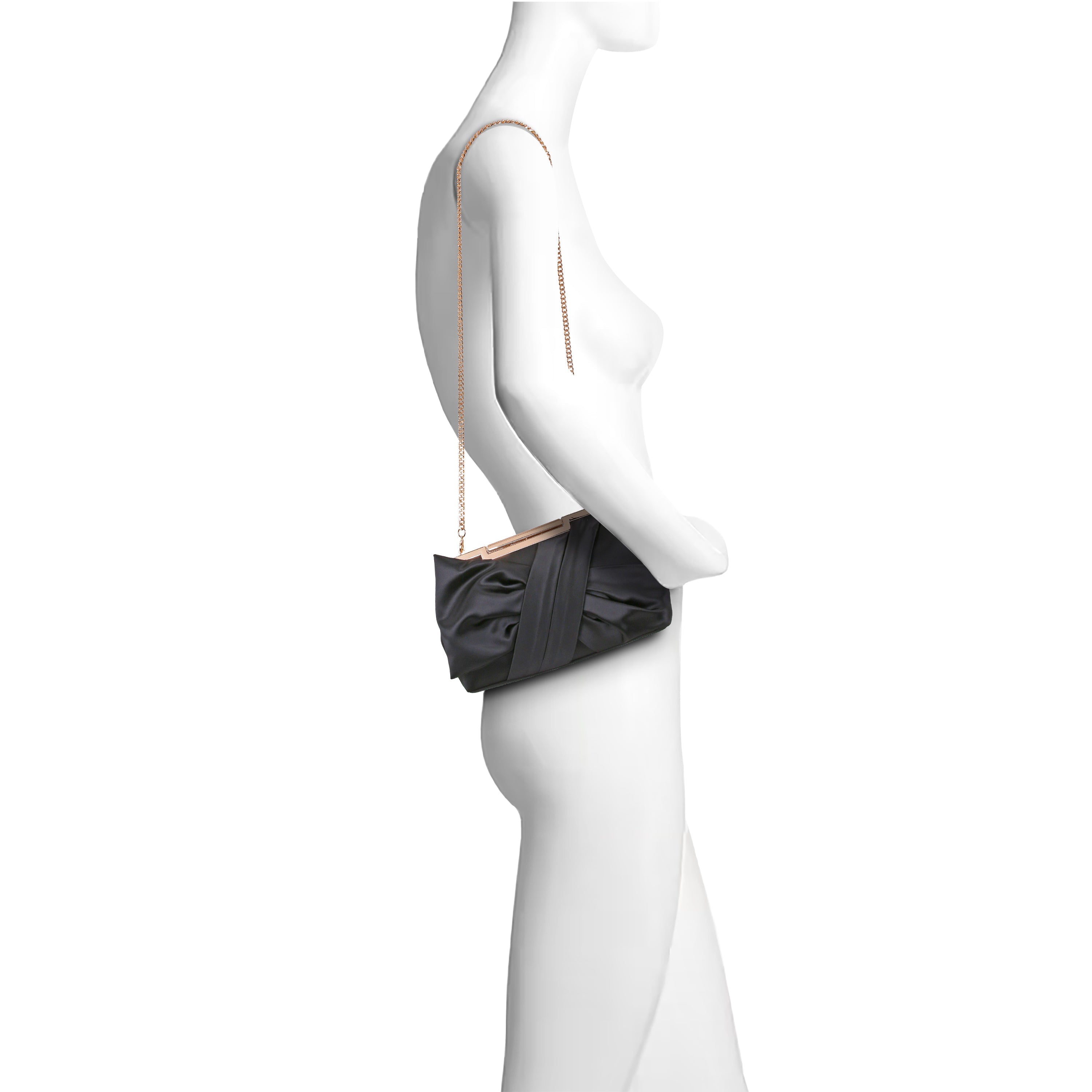 badgley-mischka-vivien-satin-tie-pouch-clutch-schwarz image 5