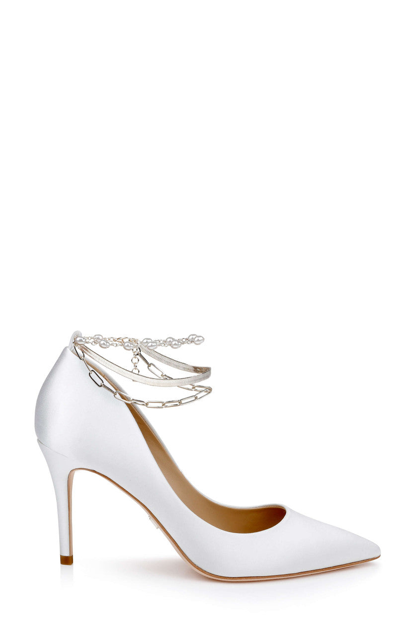 badgley-mischka-verna-pumps-wei-satin-perlenkette-85mm image 2