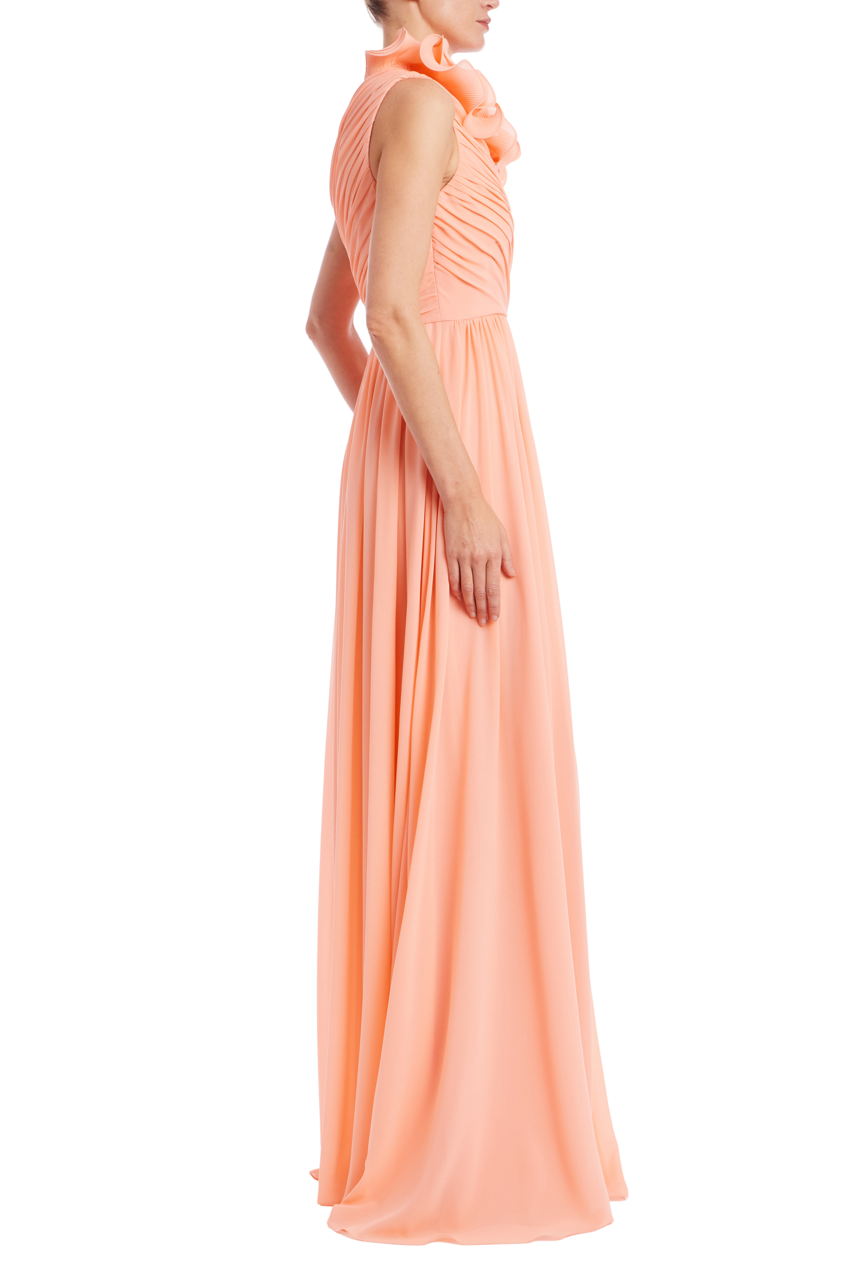 badgley-mischka-eg5132-abendkleid-coral-one-shoulder image 2