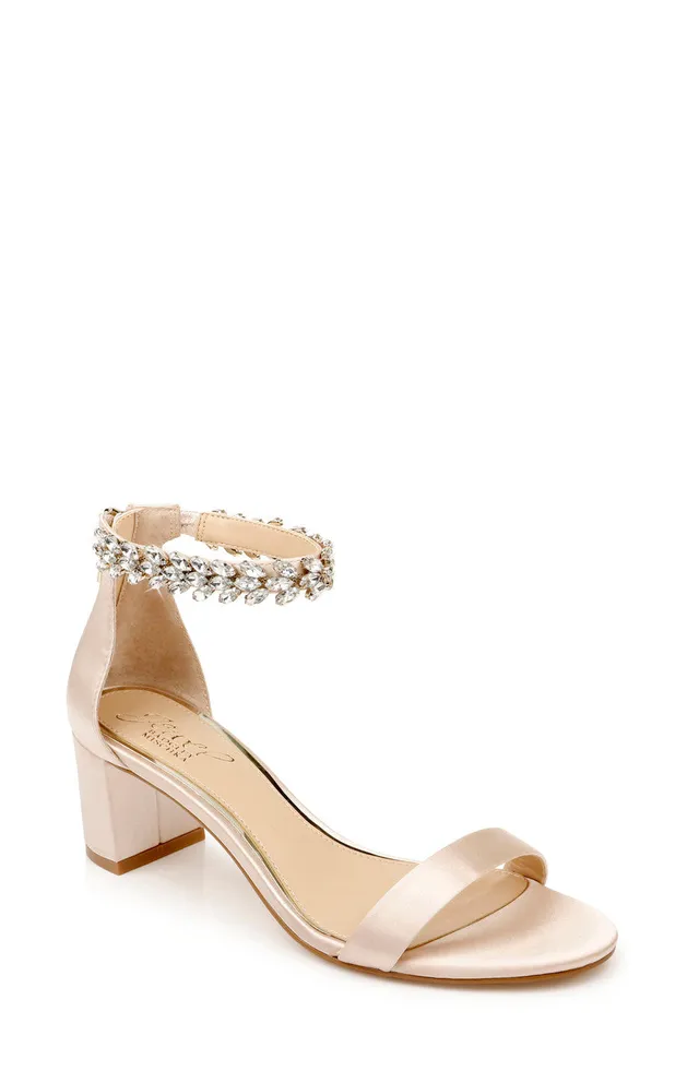 badgley-mischka-bradley-abendschuh-silber-blockabsatz-strass image 1