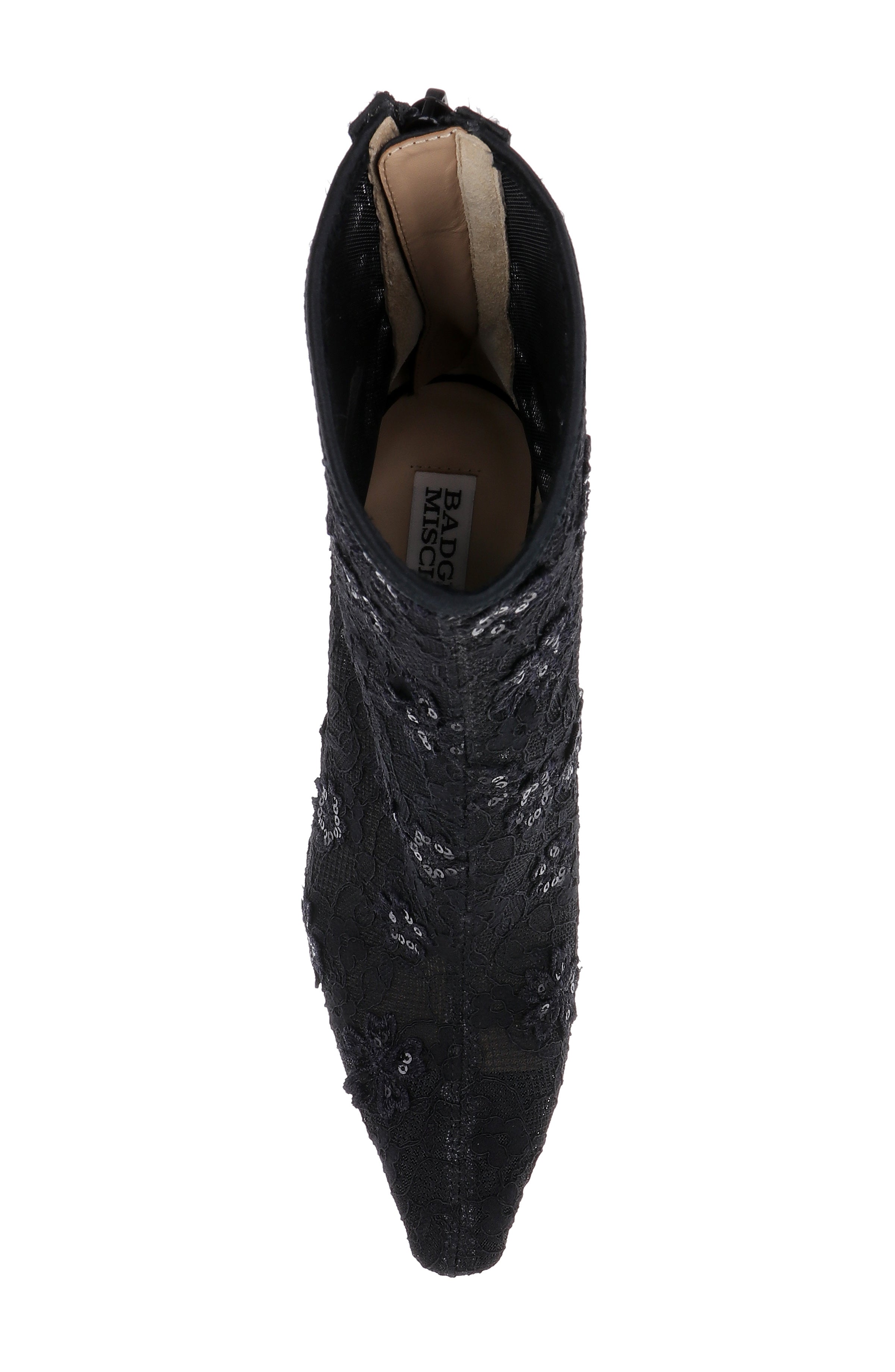 badgley-mischka-raya-stiefelette-schwarz-spitze-stiletto image 5