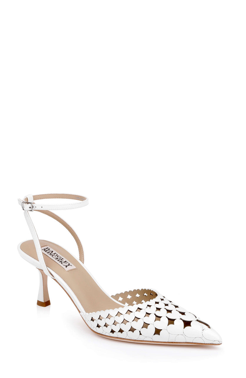 badgley-mischka-omelia-pumps-lackleder-silber-metallic-spitz image 7