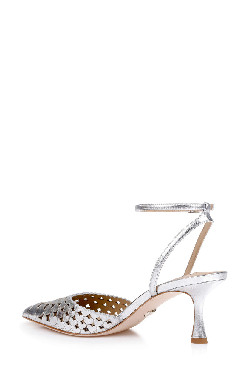 badgley-mischka-omelia-pumps-lackleder-silber-metallic-spitz image 3