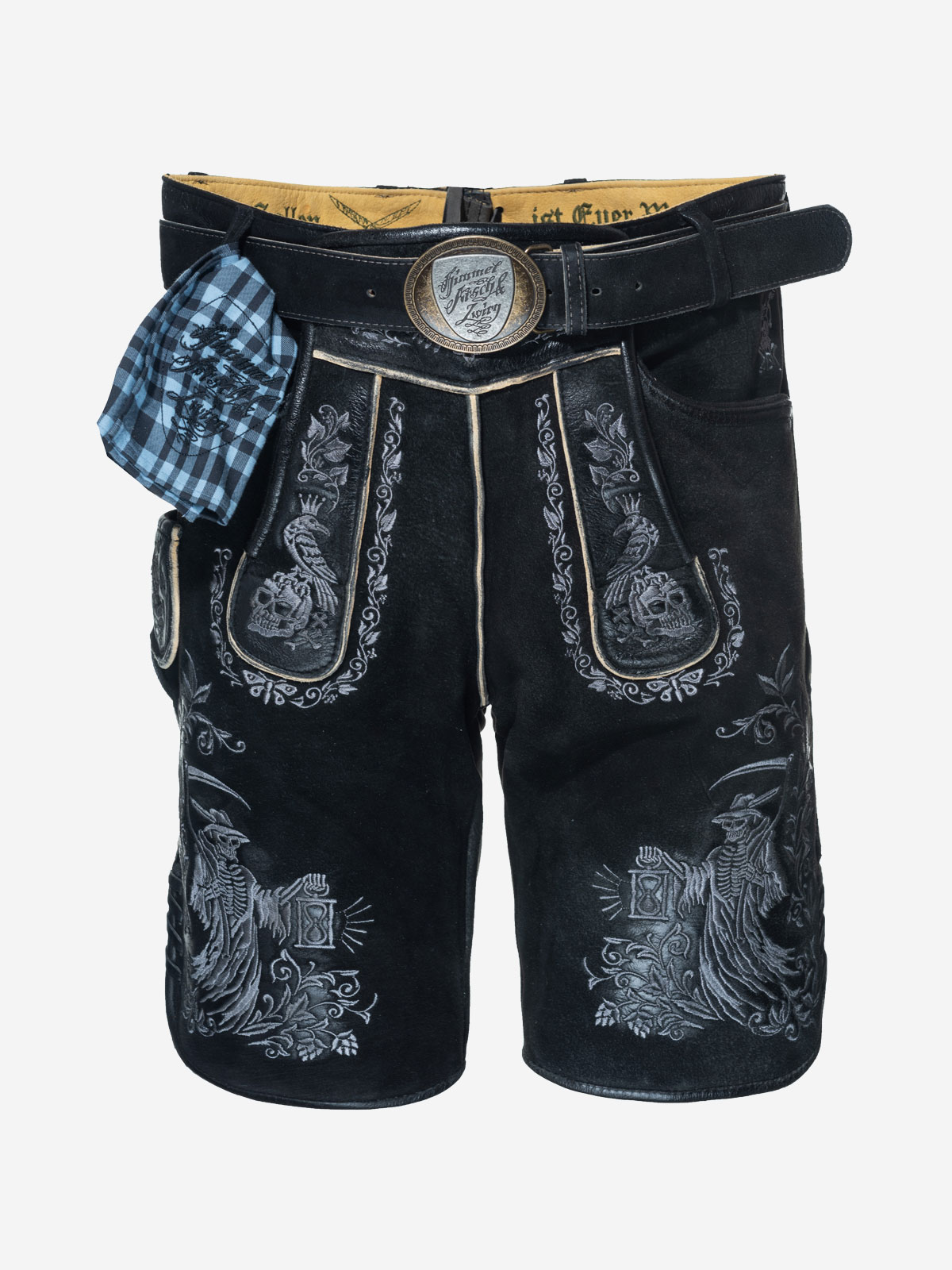 himmel-arsch-zwirn-boandl-zwanziger-lederhose-wildbock-mit-g-rtel-3 image 1