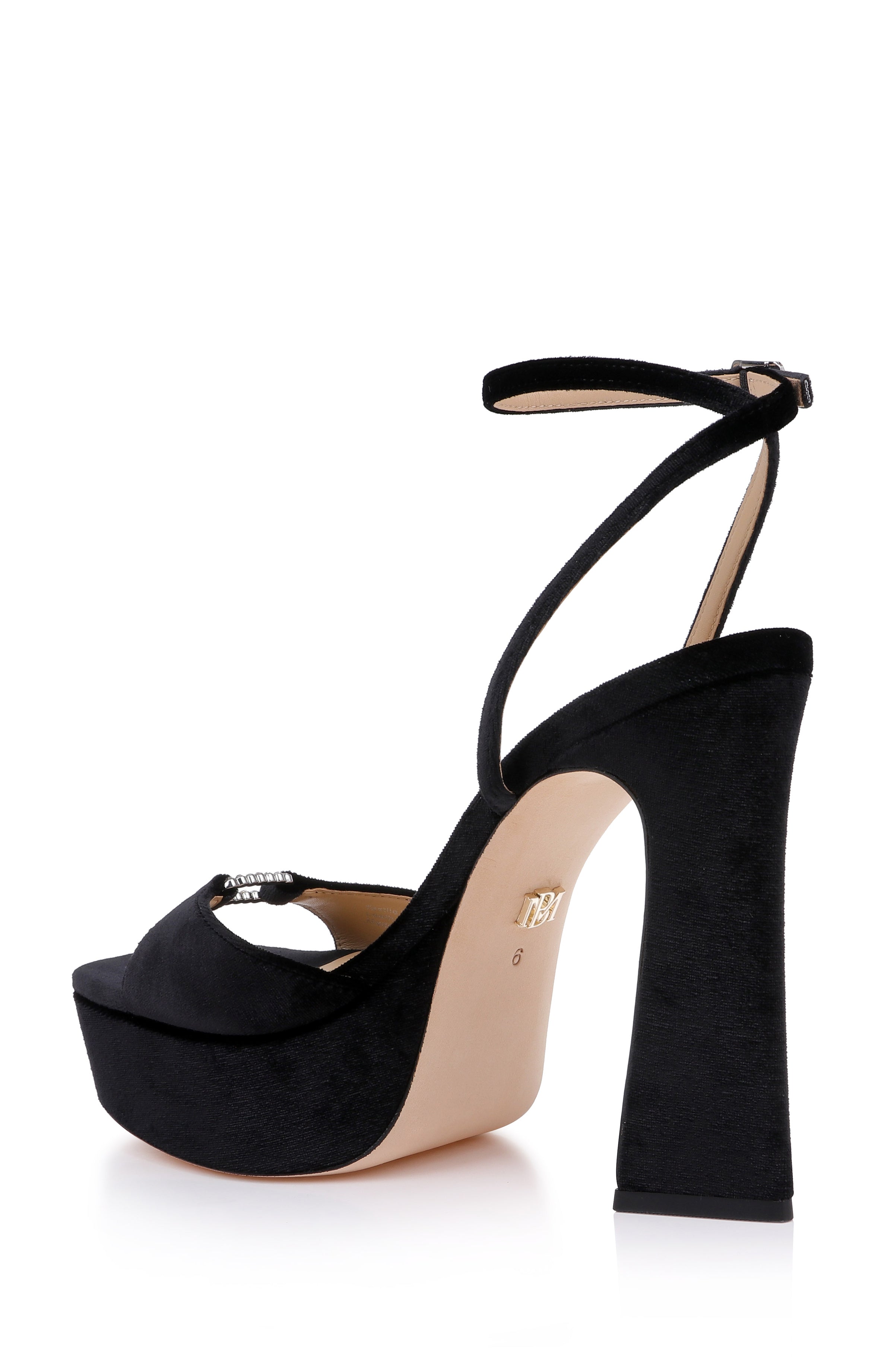 badgley-mischka-romina-sandalette-schwarz-samt-kristall image 2