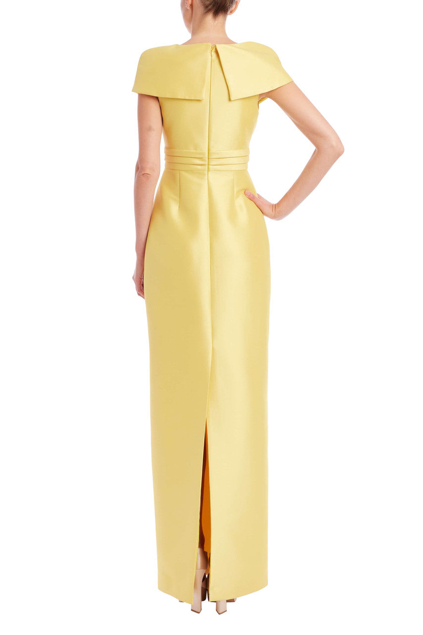 badgley-mischka-faux-wrap-abendkleid-marigold-mikado image 3