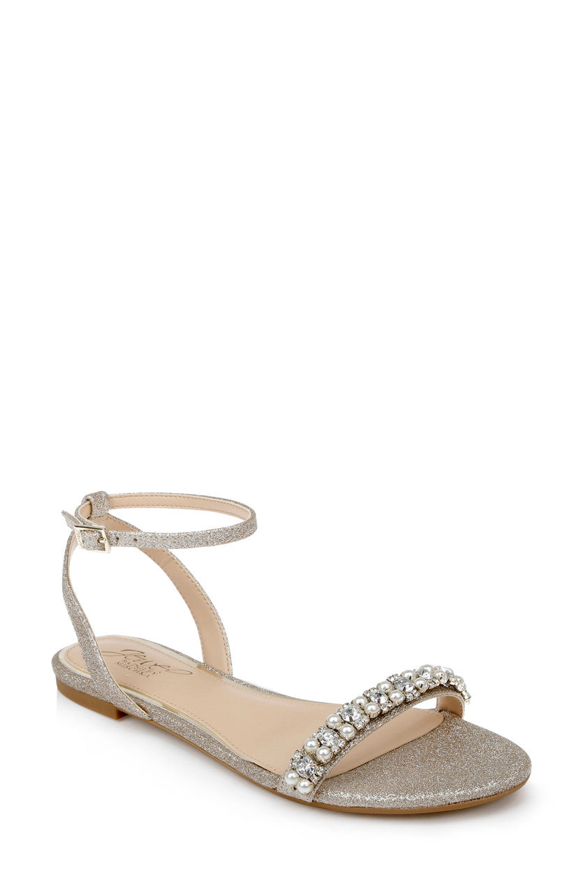 badgley-mischka-daria-flache-sandalen-light-gold-perlen image 8