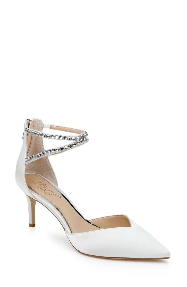 badgley-mischka-emmie-pumps-ivory-strass-stiletto-d-orsay image 1