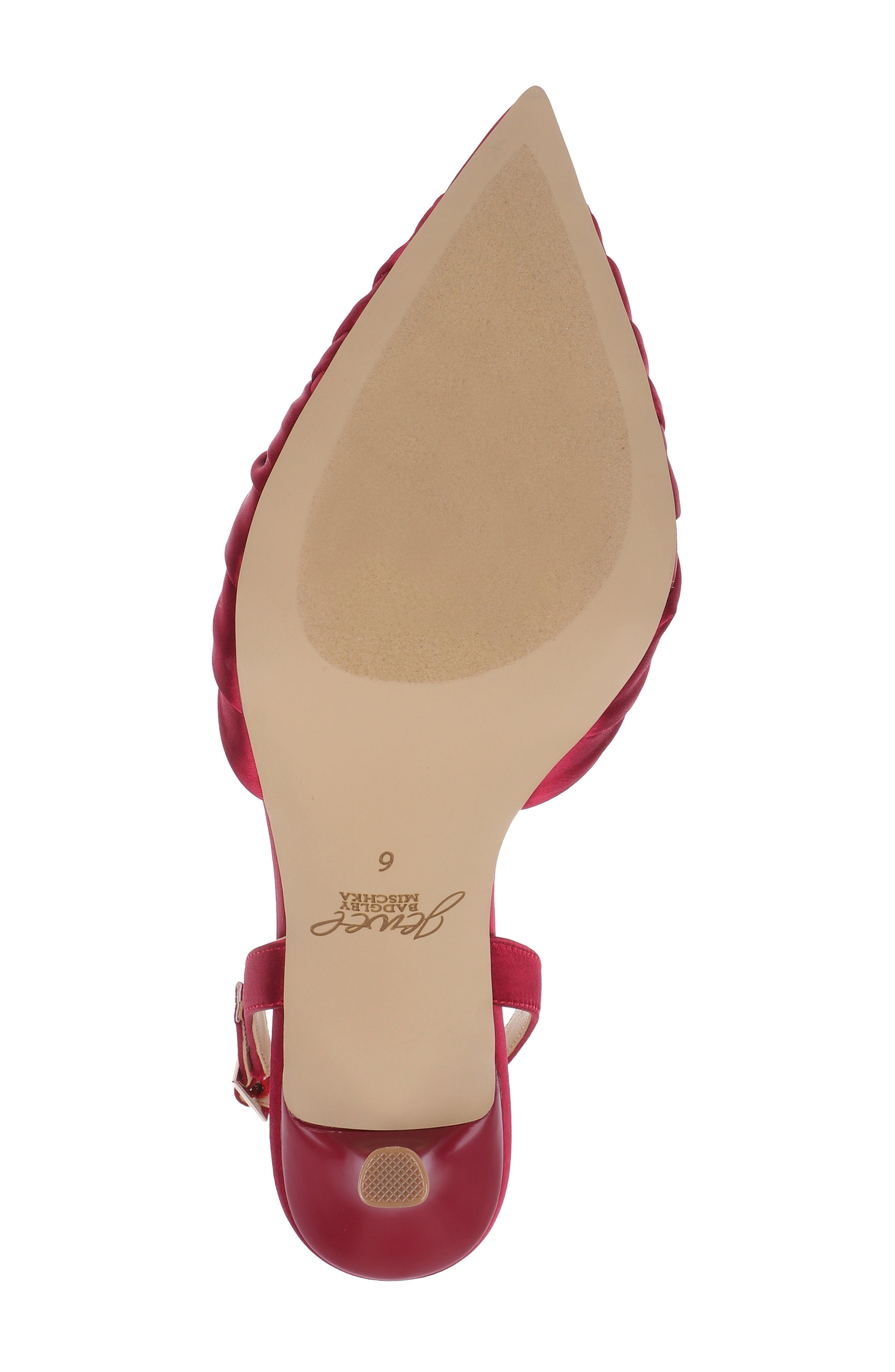 badgley-mischka-zariel-slingback-pumps-granat-satin-spitz image 6