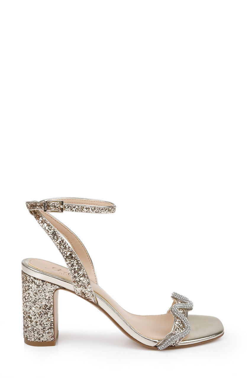 badgley-mischka-gem-glitzer-sandalette-gold-blockabsatz image 2