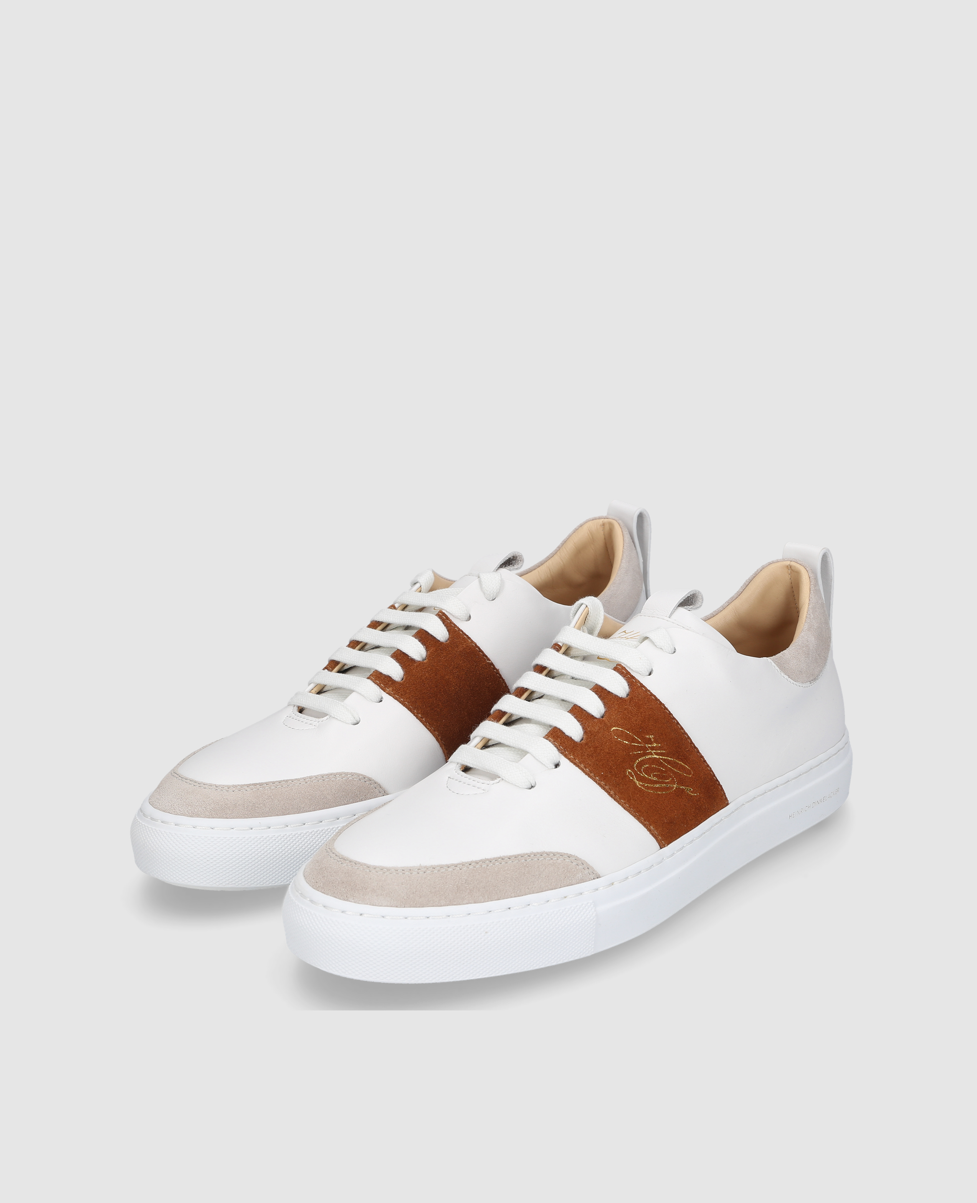 heinrich-dinkelacker-turin-tennis-np-sneaker-wei-rotbraun image 2