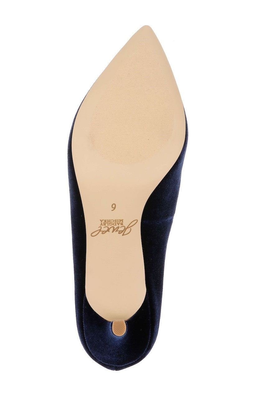 badgley-mischka-enola-jw5630-samt-pumps-navy-kittenabsatz image 6