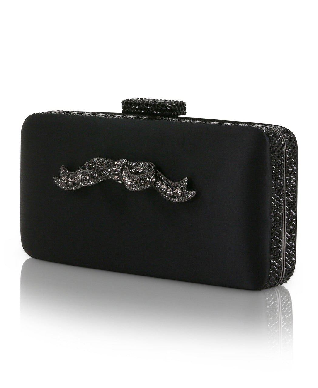badgley-mischka-lexi-clutch-schwarz-kristall-schleife image 2