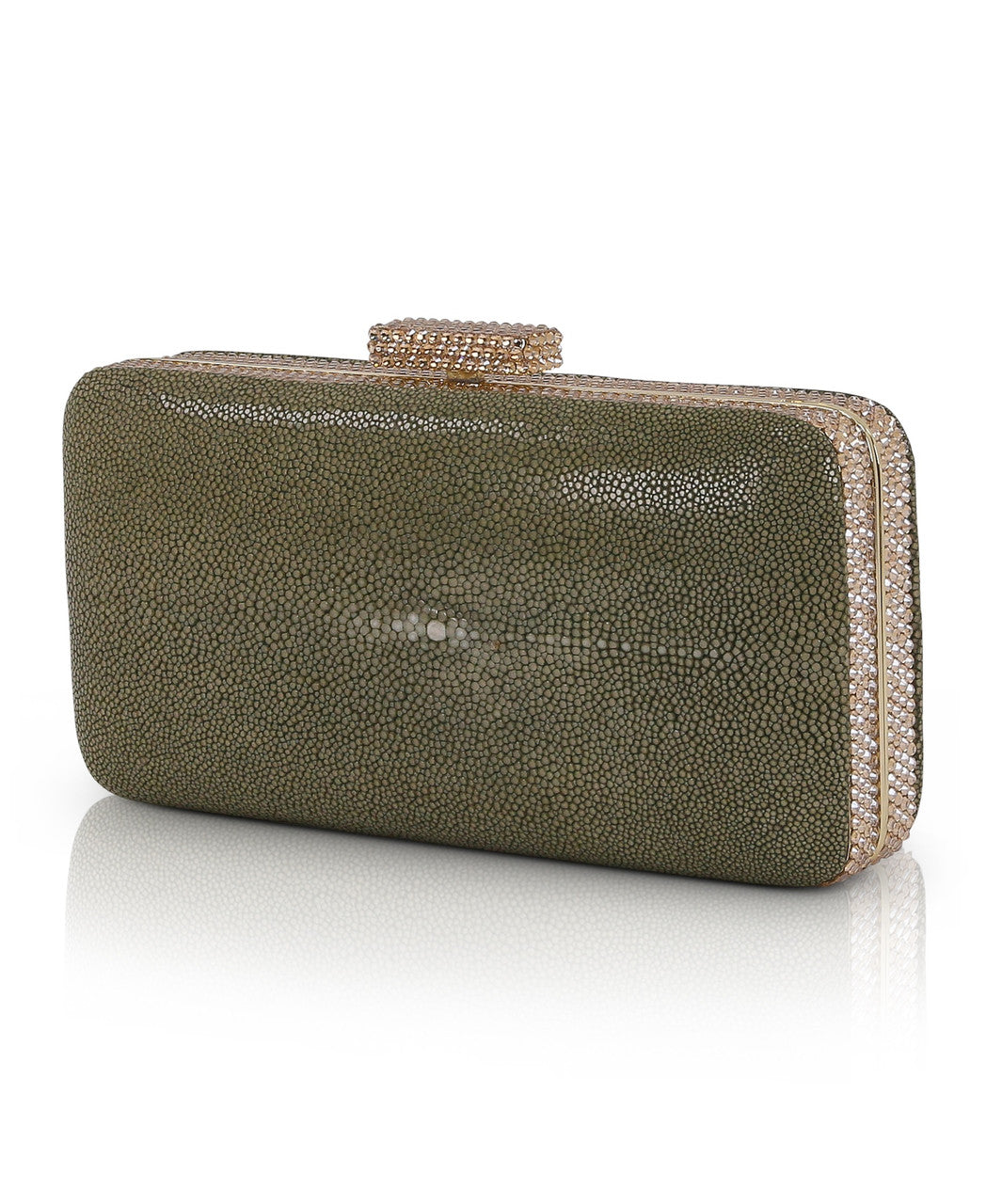 badgley-mischka-evelyn-clutch-cherry-blossom-stingray-leder image 7