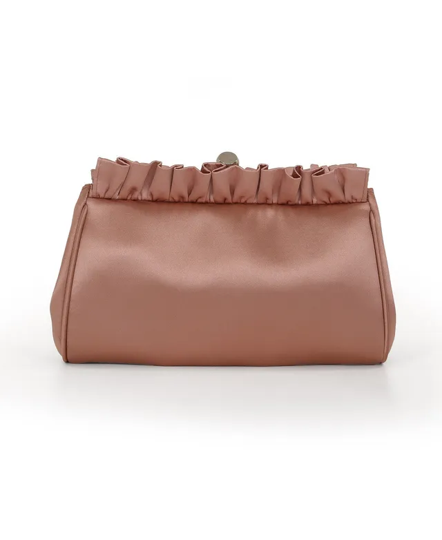 badgley-mischka-olivia-satin-clutch-schwarz-r-schen-abendtasche image 1