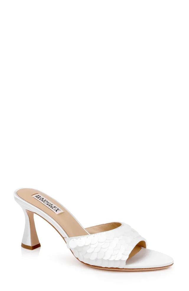 badgley-mischka-winika-mules-white-satin-pailletten image 1